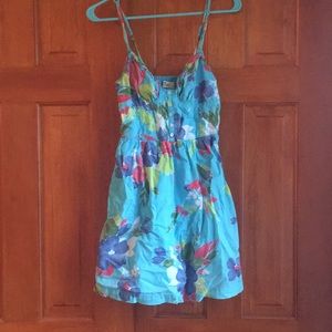 Hollister blue floral mini dress